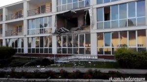 10.07.2014. Северодонецк. Снаряд угодил в гостиницу МИР | Ukraine, Severodonetsk