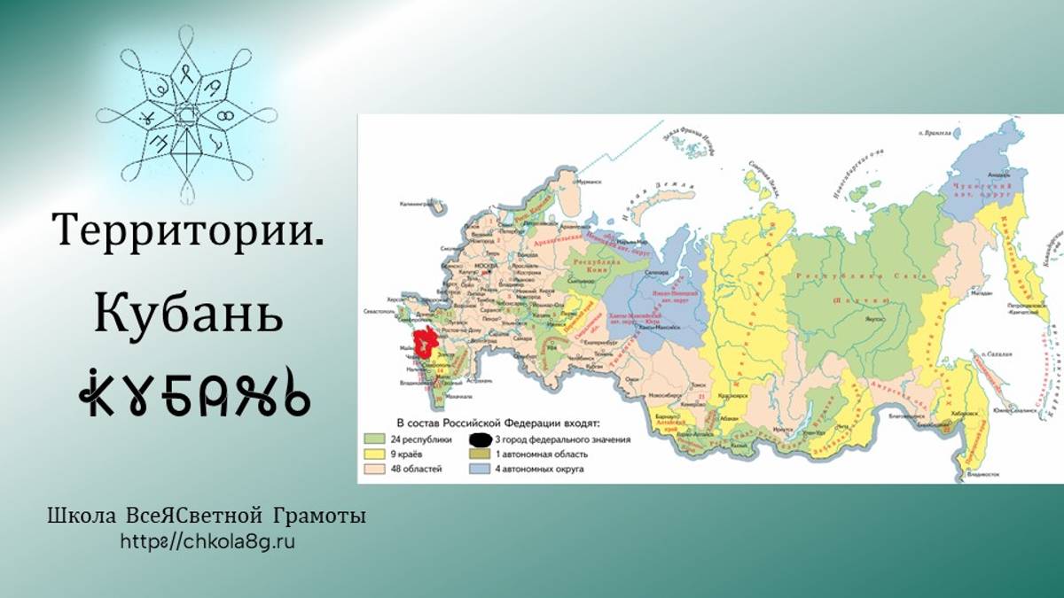 Кубань. Территории. ВсеЯСветная Грамота