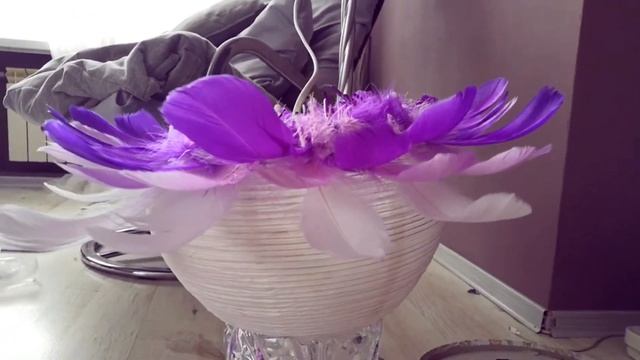 Светильник из перьев своими руками смотреть онлайн