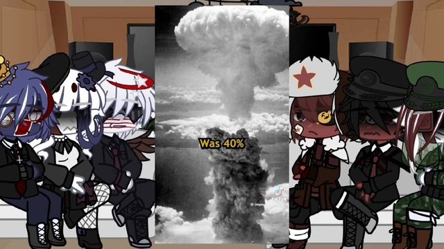 Past Countryhumans React To The Atomic Bomb (Videos Not Mine) |Gacha| Countryhumans