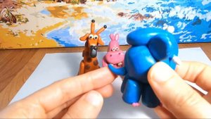 Все залипаки из коллекции дикие животные из легкого пластилина Hey Clay/Видео лепка