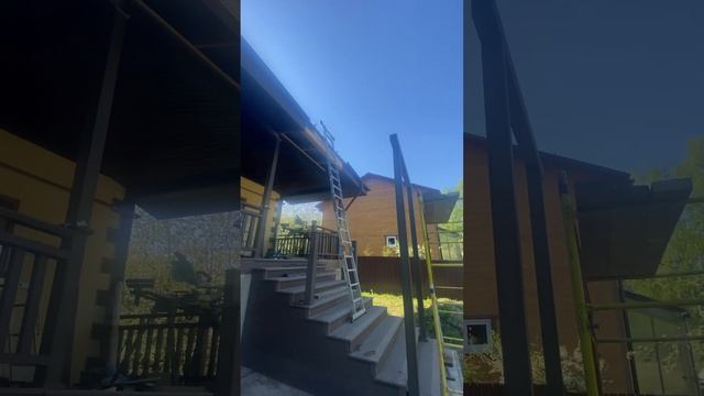 День 16. Установка опорных столбов под крышу, продолжение монтажа потолка смотреть онлайн