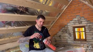 Мансарда на даче 6 кв/м утепление легко и просто! Техноплекс 50мм_63