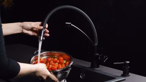 Смеситель Paulmark Siеgen, для кухонной мойки, с подключением к фильтру, антрацит, Si213111-401TB