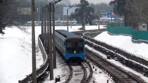 Киевское метро, состав Е-Км-Гб на СБЛ- Kyiv Metro, E-Km-Gb train on SBL