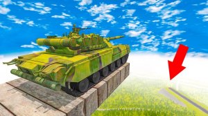 ПРЫЖКИ НА ВЫЖИВАНИЕ! БЕЗУМНЫЙ ПРЫЖОК НА ТАНКЕ С ОГРОМНОЙ ВЫСОТЫ! ЖУТКИЕ АВАРИИ В BeamNG.drive