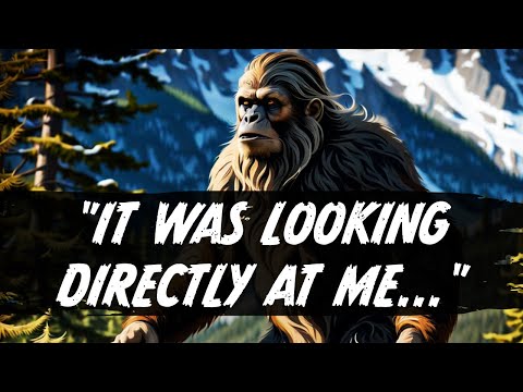 HORRIFIED CHILDREN observe BIGFOOT CREATURE while playing outside