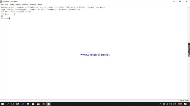 #22 Lambda in python with python IDLE demo/ Advanced python