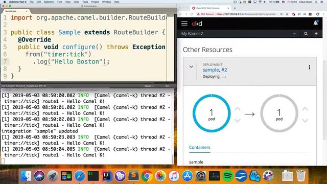 Quick Camel K Demo for Red Hat Summit 2019 смотреть онлайн