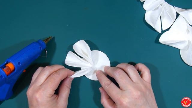 Объемные цветы из ватных дисков смотреть онлайн