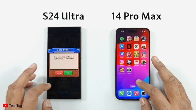 Samsung S24 Ultra vs iPhone 14 Pro Max | SPEED TEST смотреть онлайн