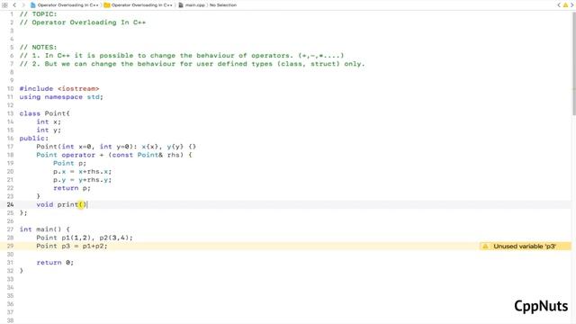 Operator Overloading In C++