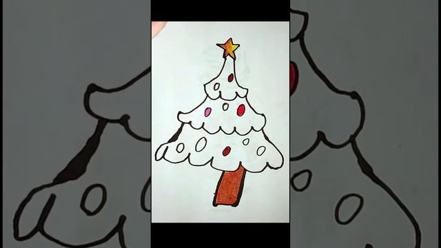 #shorts Как легко нарисовать елку, how to easily draw a Christmas tree, новогодние рисунки