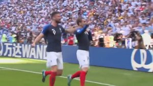 Antoine Griezmann makes the Fortnite take the l dance in the World cup 2018 vs argentina
