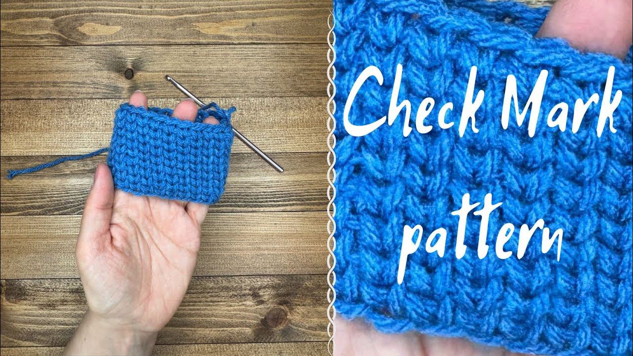 I Really Like This Check Mark Crochet Pattern. Detailed Tutorial смотреть онлайн