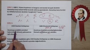 11. Sınıf Tarih 1. Dönem 1. Yazılı, Açık Uçlu (Klasik) Sorular, Kazanım-Soru Dağılım Tablolu