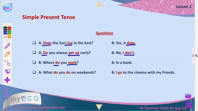 Intermediate Lesson 1: Simple Present Tense | İngilizce Geniş Zaman Konu Anlatımı | MyECO