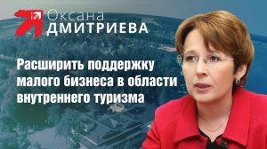 Оксана Дмитриева. Вопрос Зарине Догузовой по поводу мер поддержки малого бизнеса в сфере туризма