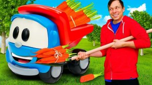 Грузовичок Лева выращивает морковь! Весёлые игры и детские мультики про машинки и Робокар Поли