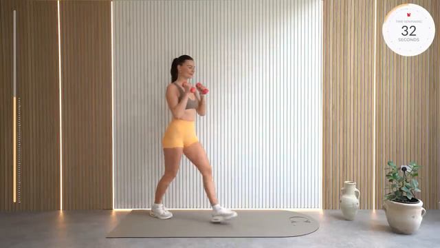 40 MIN WALKING WORKOUT FOR WEIGHT LOSS WITH DUMBBELLS- Full Body Calorie Killer смотреть онлайн