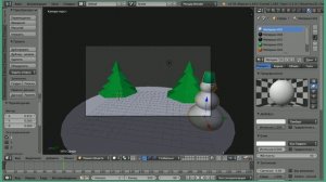 Простая анимация снеговика в Blender