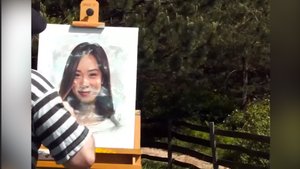 Видео открытка "Портрет на природе" для поздравления девушки с днем рождения