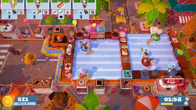 Overcooked 2 Sun's Out Buns Out 1-5 4 Player (Final Score: 1105) смотреть онлайн