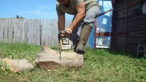 Заготавливаем дрова бензопилой Stihl ms 180.