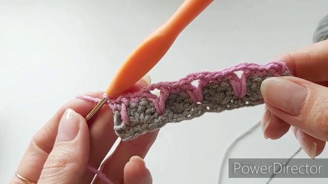 МК узор крючком,мк двухцветный узор крючком, двусторонний узор крючком смотреть онлайн