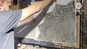 Простое украшение для стен! Делаем трафаретные рисунки с помощью тонкослойных декоративных покрытий