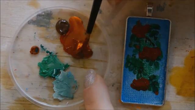 Рисунки в смоле | Рябина на ветке | Кулон из эпоксидной смолы с рисунком смотреть онлайн