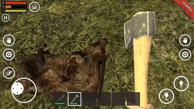 Survival simulator   rust на телефоне  первые шаги   постройка первого дома