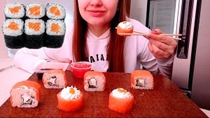 ASMR СУШИ И РОЛЛЫ НЕ MUKBANG