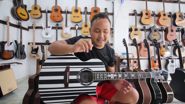 Gitar Akustik Schecter Synyster Gates Replika / Custom / Kw / Palsu Warna Hitam Putih смотреть онлайн