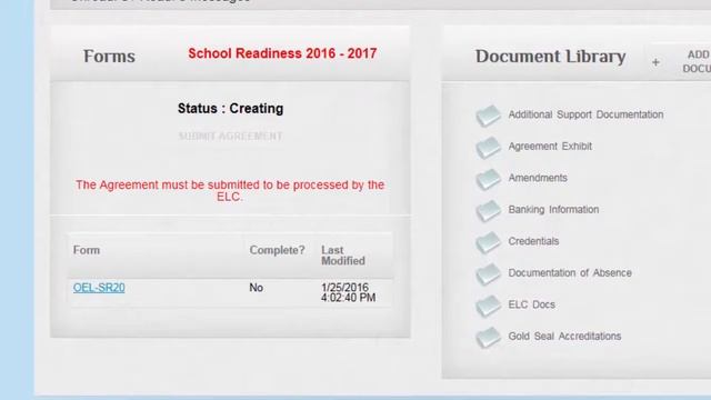 Provider Portal - School Readiness Contract смотреть онлайн