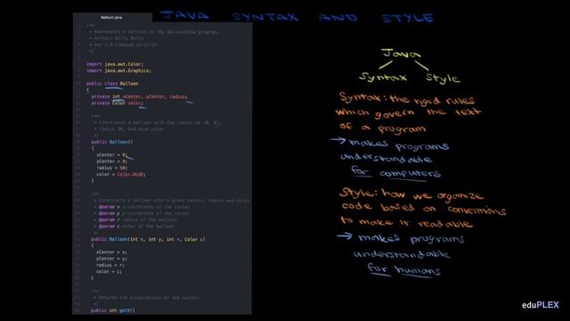 Understanding Syntax and Style | Java Syntax and Style | AP Computer Science A | eduPLEX смотреть онлайн