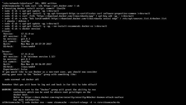 How to create a SteamCache server with linux