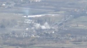 Поражение машины противника в районе Торского..MP4