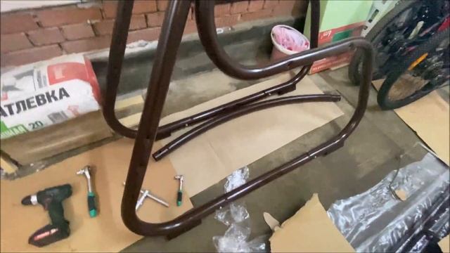 Сборка трех местной садовой качели Ривьера