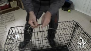 Универсальная гуманная ловушка из клетки для содержания животных с задвижной дверцей.