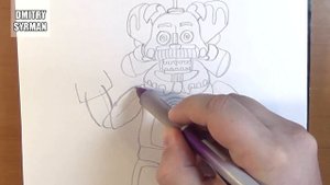 How to draw Openface Funtime Freddy, Как нарисовать пугающего Фантайм Фредди