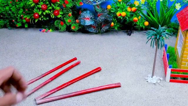 DIY Farm Diorama with house for cow, cat | cowshed woodworking Growing flower rose garden #06 смотреть онлайн