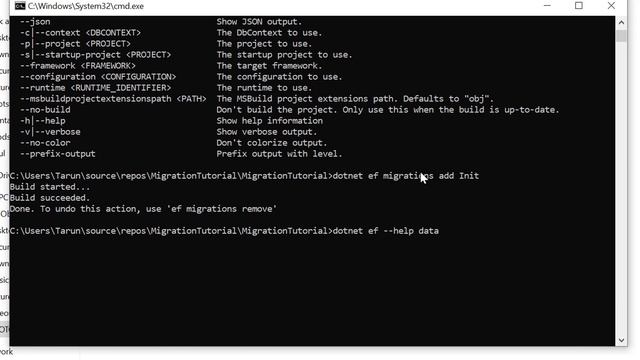 EntityFramework Core Migrations |  ASP.NET CORE |  CLI Migrations | Package Manager Console Migrati