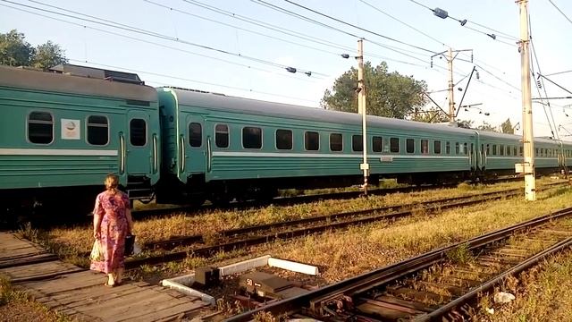 Электровоз KZ4AC-0025 пассажирский поезд сообщением 009 Алматы-1 Нур-султан Нурлы жол Хроника-КТЖ.