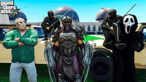 ШРЕДДЕР И НИНДЗЯ ФУТ СПАСАЮТ ДЖЕЙСОНА ВУРХИЗА В ГТА 5 МОДЫ! ОБЗОР МОДА В GTA 5! ИГРЫ ВИДЕО MODS