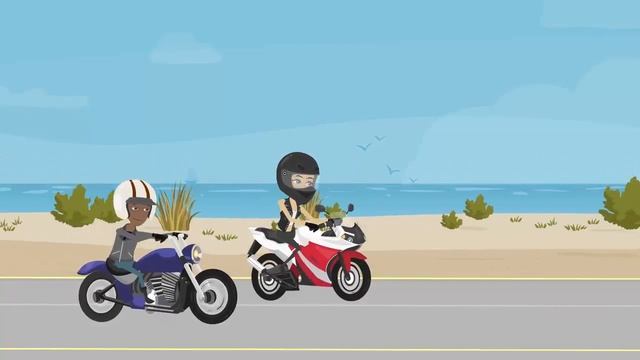 Парень с девушкой на мотоцикле. Мотоциклисты. На мотоциклах. Футажи для видеомонтажа.