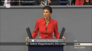 Сара снова атакует Меркель в Бундестаге - и советует ей читать Бжезинского