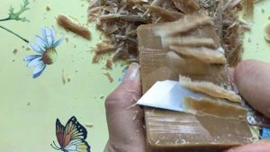 Режу дегтярное мыло от "Невской косметики"| Tar Soap cutting ASMR