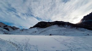 The sound of the wind in the mountains