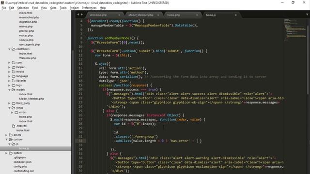 CRUD - Codeigniter, Datatables, Ajax Part 5 Create (3/3)